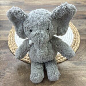 Pottery Barn Kids Gray Elephant Plush Stuffed Animal 10”